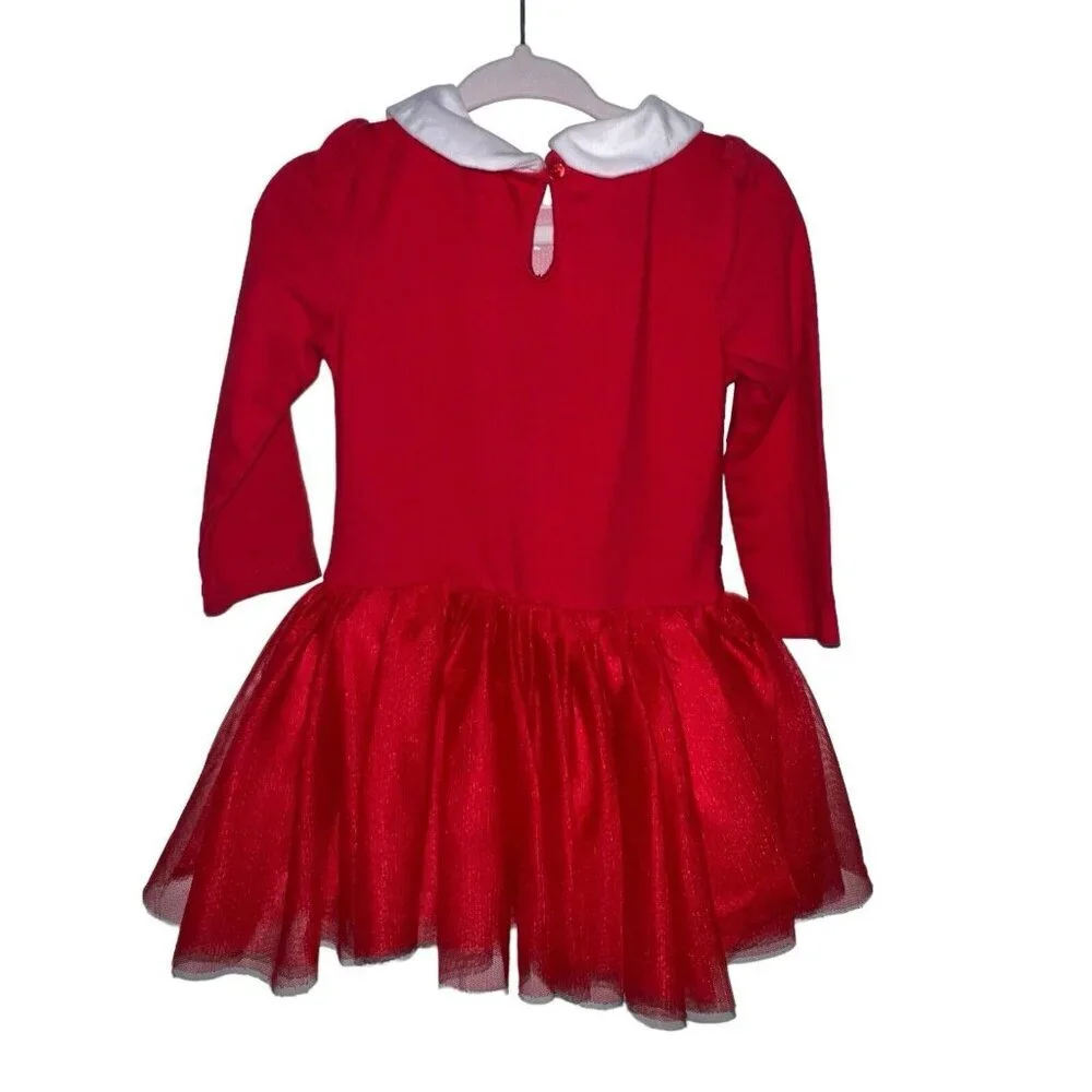 Koala Kids 12-18 Months Mrs Santa Dress Tutu Tule Red Christmas Holiday Toddler‎